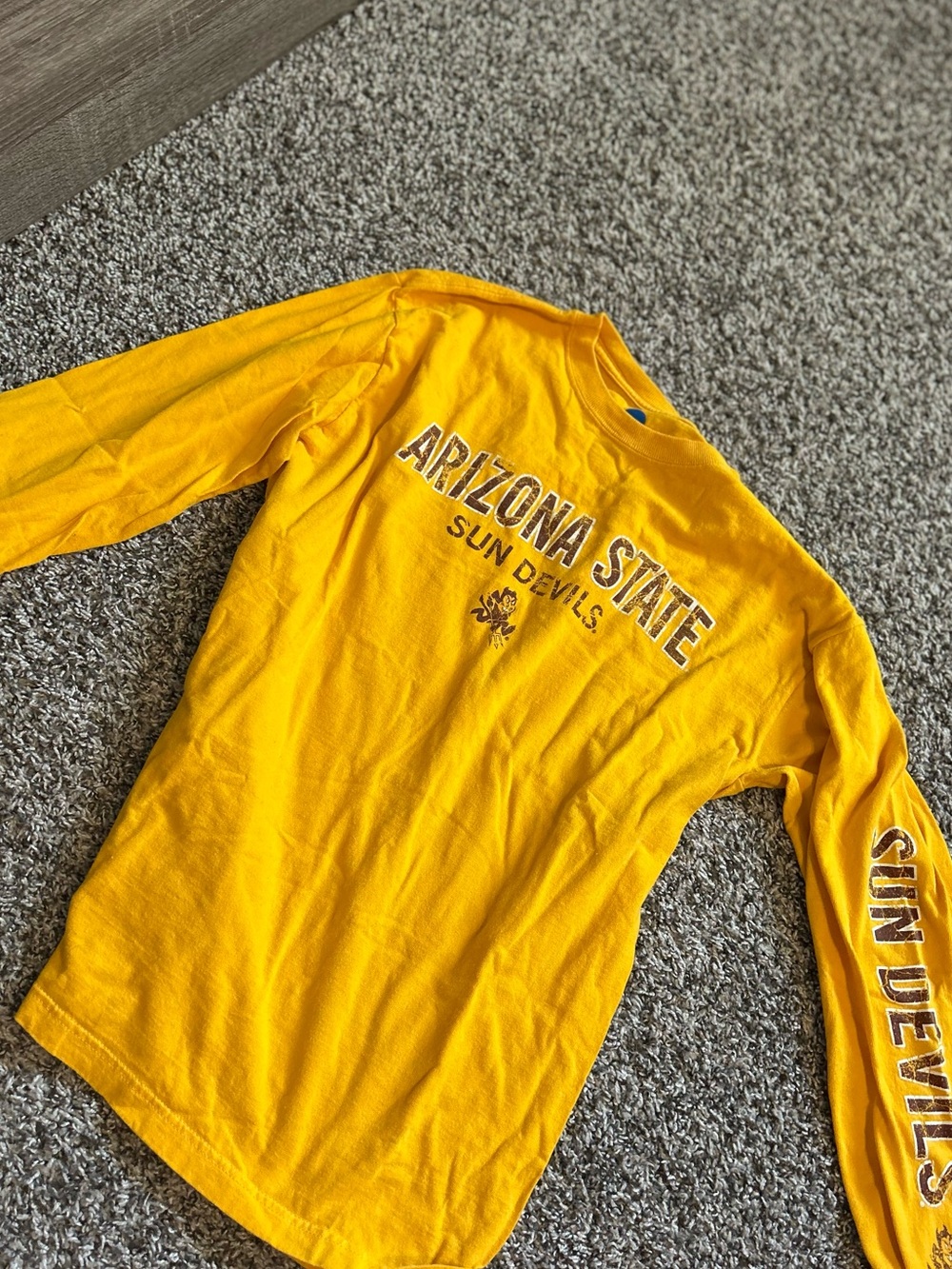 NCAA Arizona State Sun Devils Long Sleeve Tee - Gold